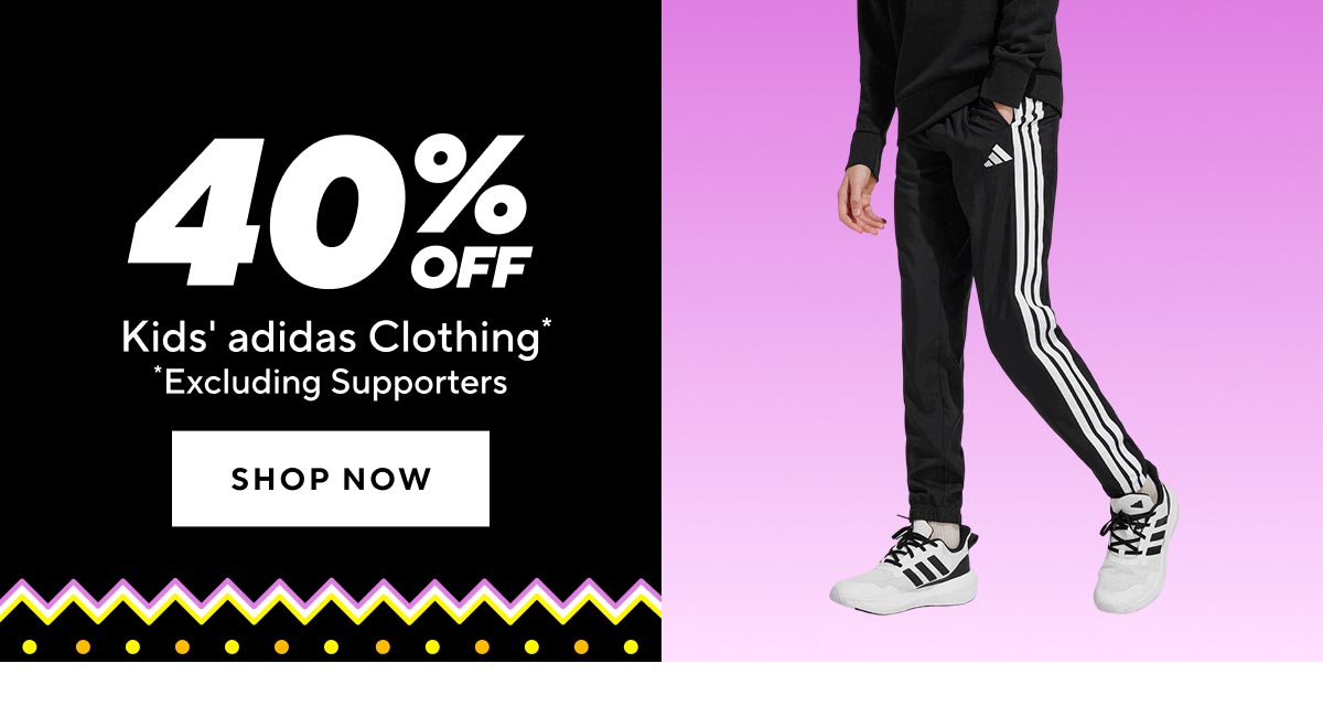 40% Off Kids' adidas Clothing