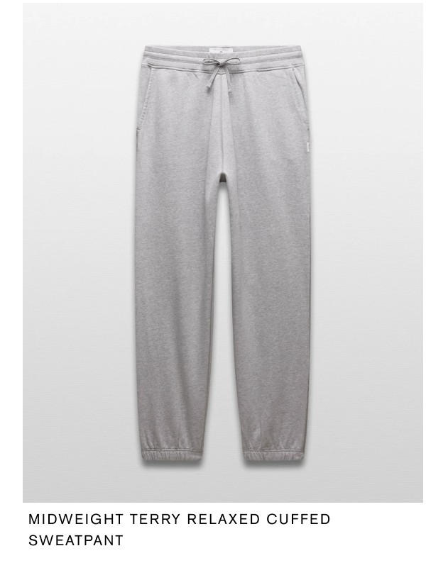 Midweight Terry Relaxed Cuffed Sweatpant