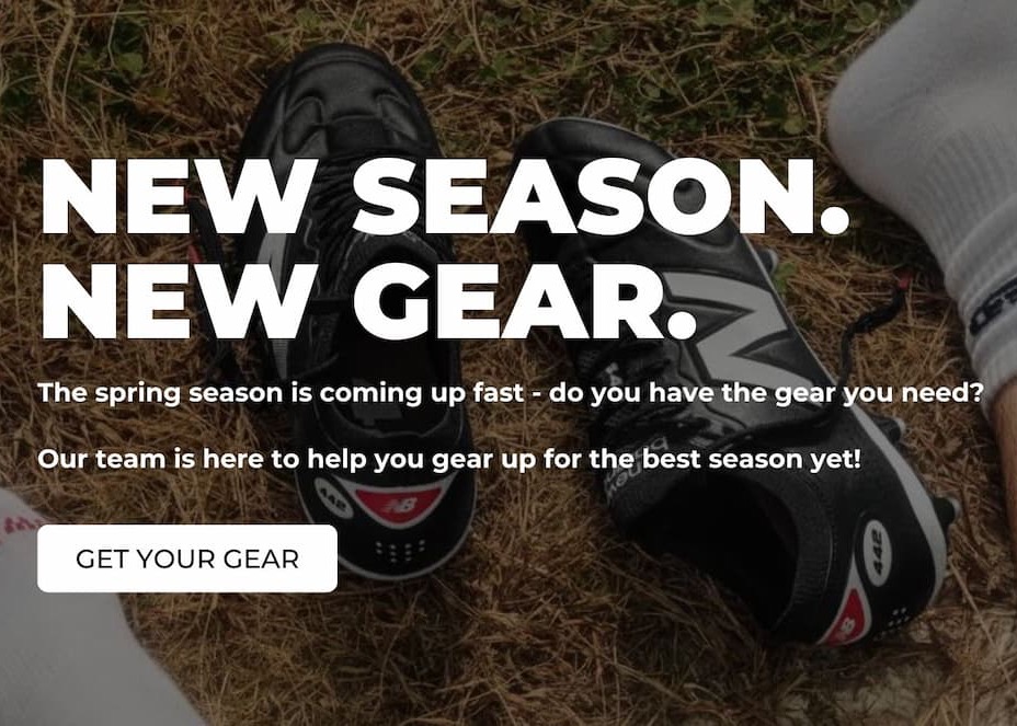 an image of a person's feet and shoes with the words new season, new gear