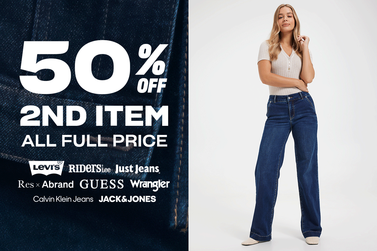 50% off second item. All full price
