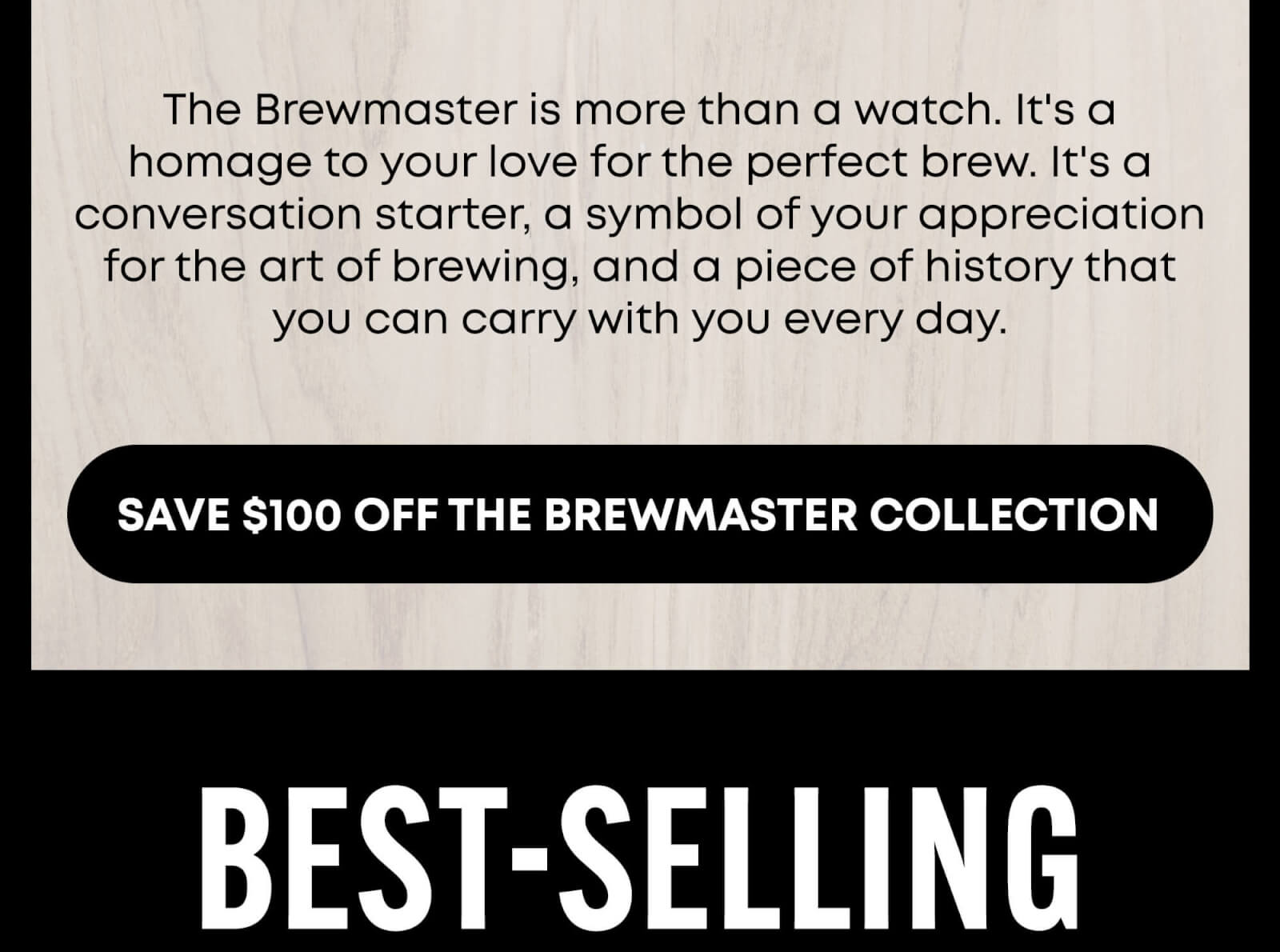 Original Grain BREWMASTER watches on Sale for Black Friday