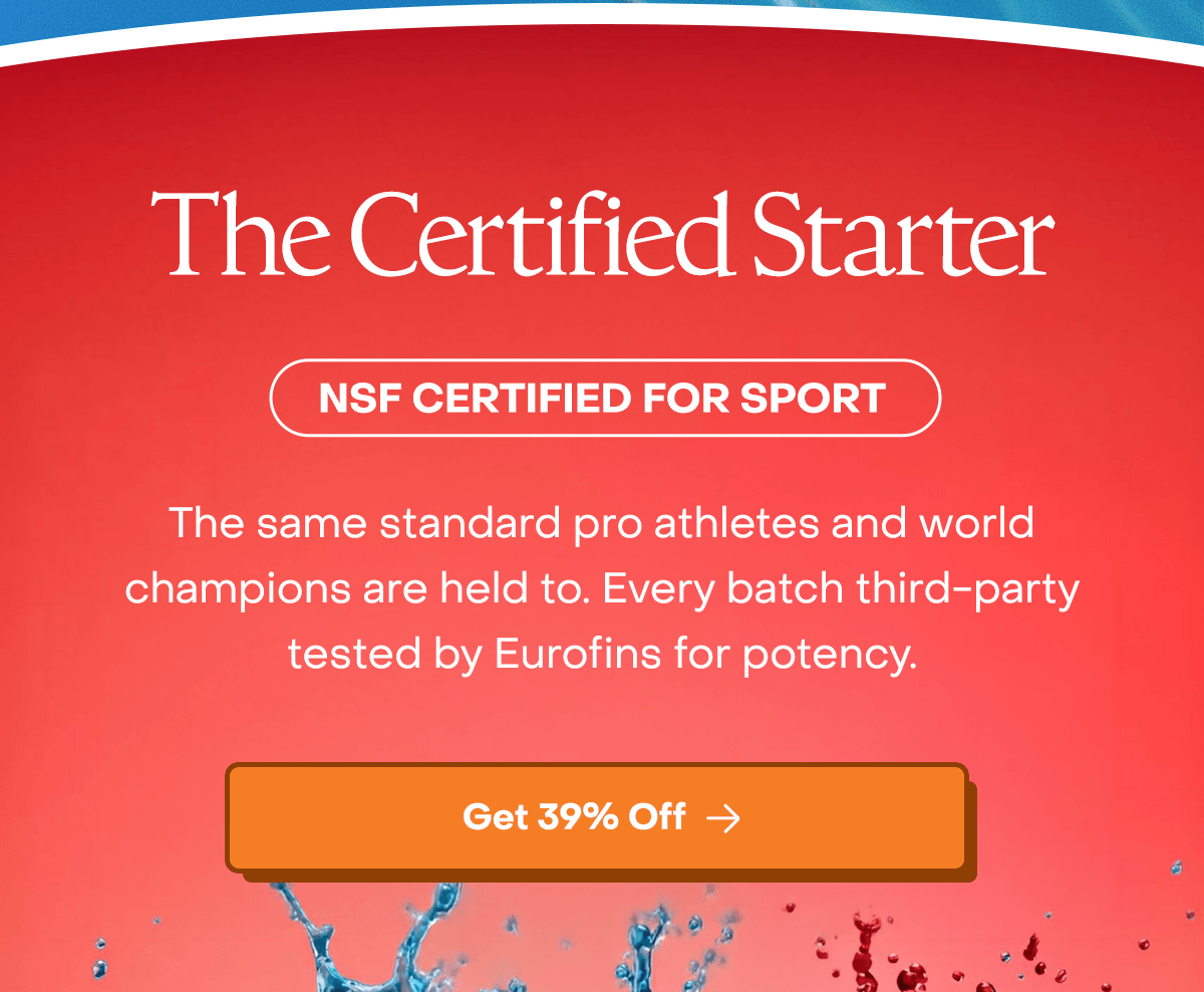 The Certified Starter - NSF Certified for Sport. 