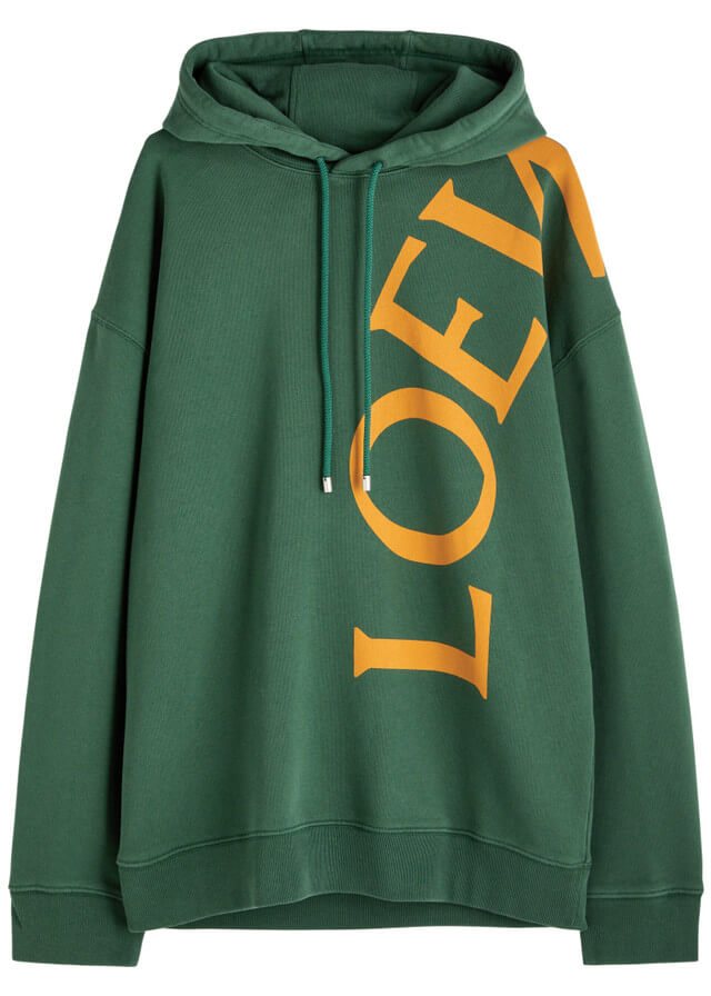 LOEWE Logo-print hooded cotton sweatshirt