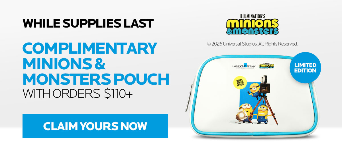 Plus while supplies last a complimentary minions & monsters pouch with orders $110+