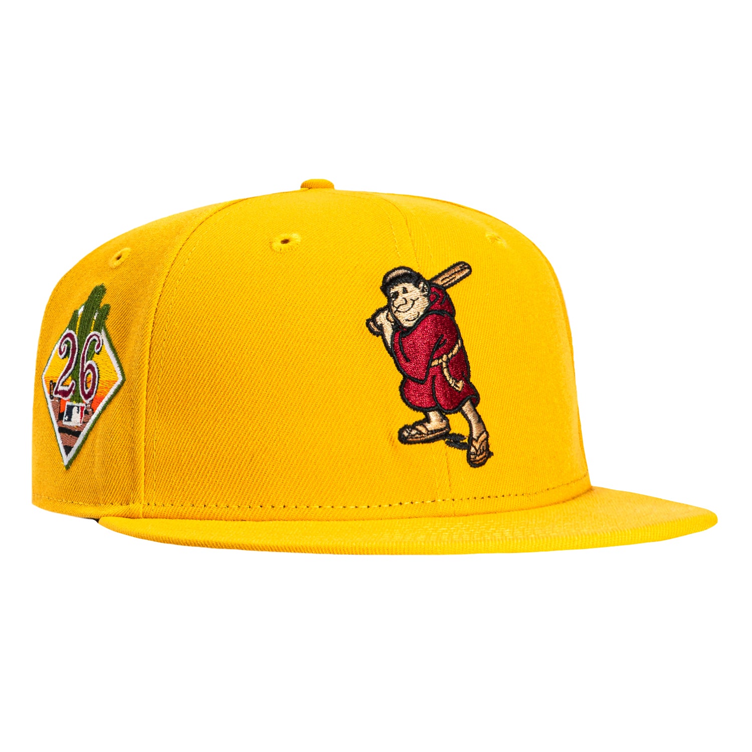 Image of New Era 59Fifty San Diego Padres 2026 Arizona Spring Training Patch Swinging Friar Hat - Gold