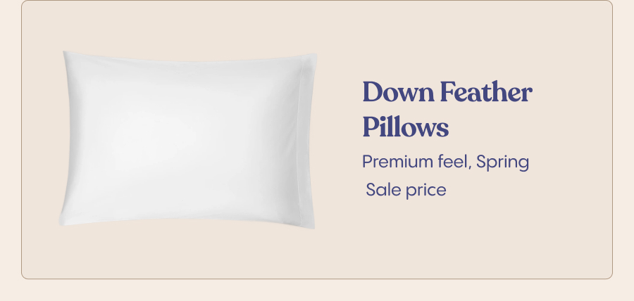 Down Feather Pillows&nbsp;— Premium feel, Spring Sale price 
