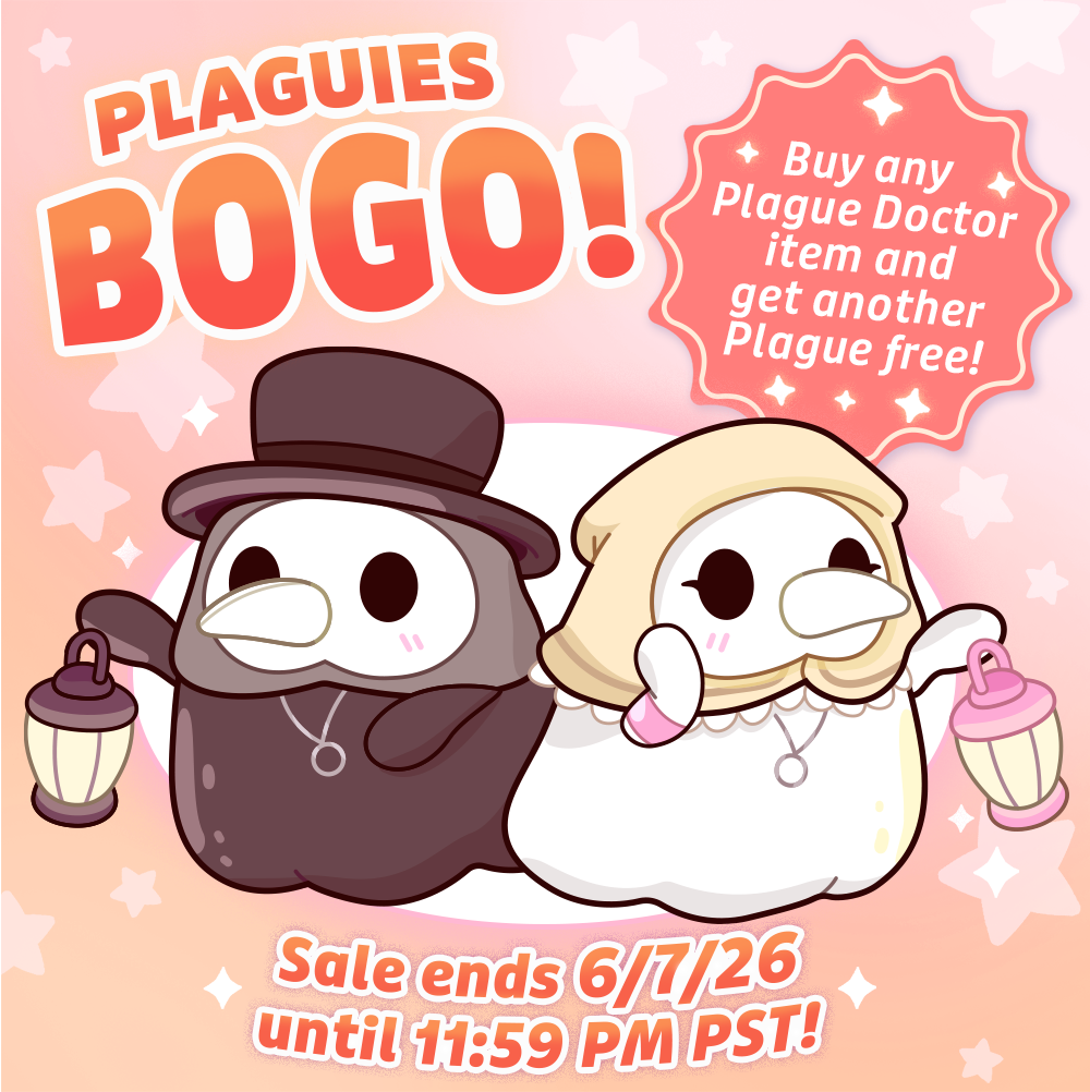 Buy any Plague Doctor item and get another Plague free! Ends 6/7.