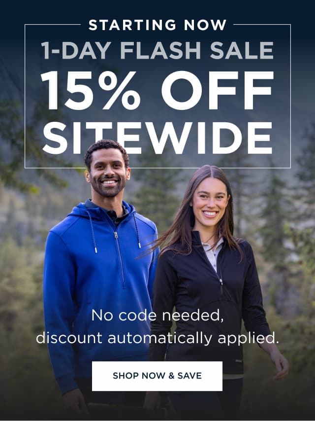 One Day Only: 15% Off Sitewide | Shop Now
