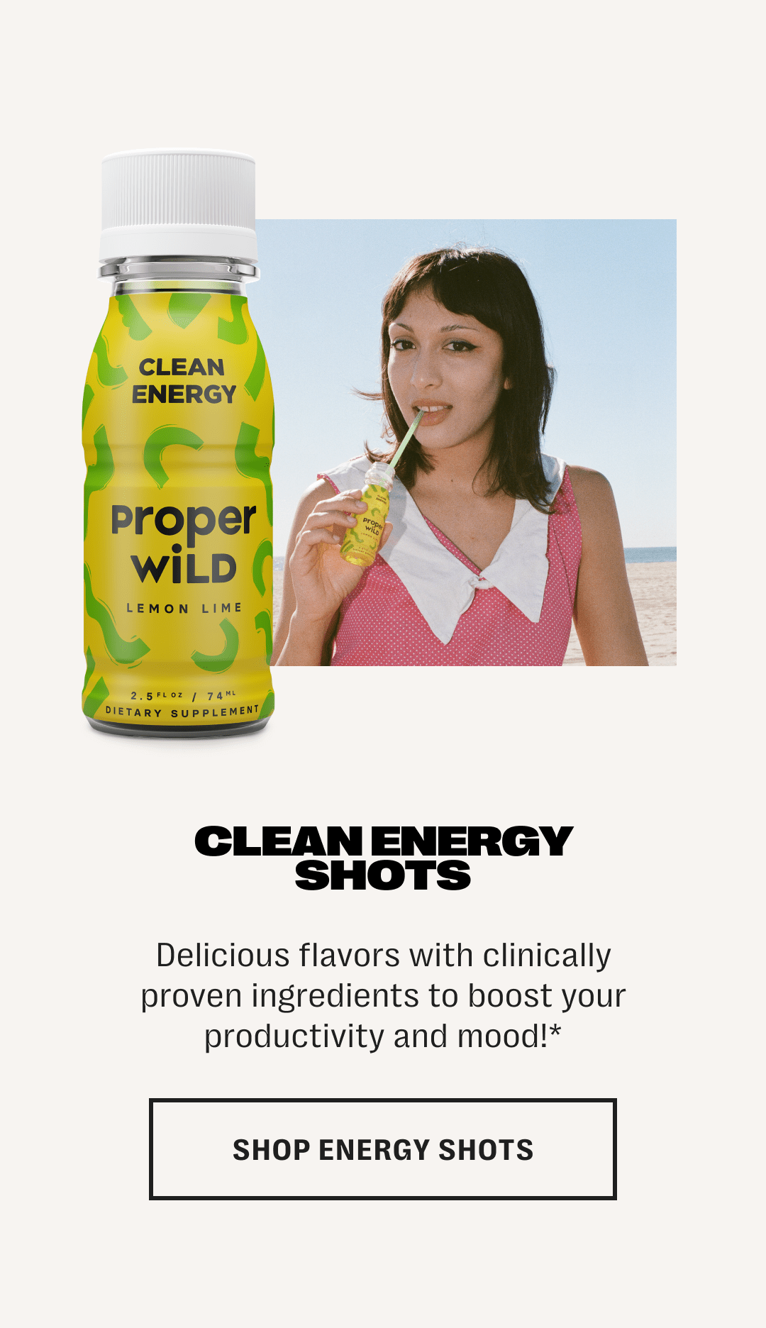 clean energy shots - delicious flavors with clinically proven ingredients to boost your productivity and mood!* - shop energy shots