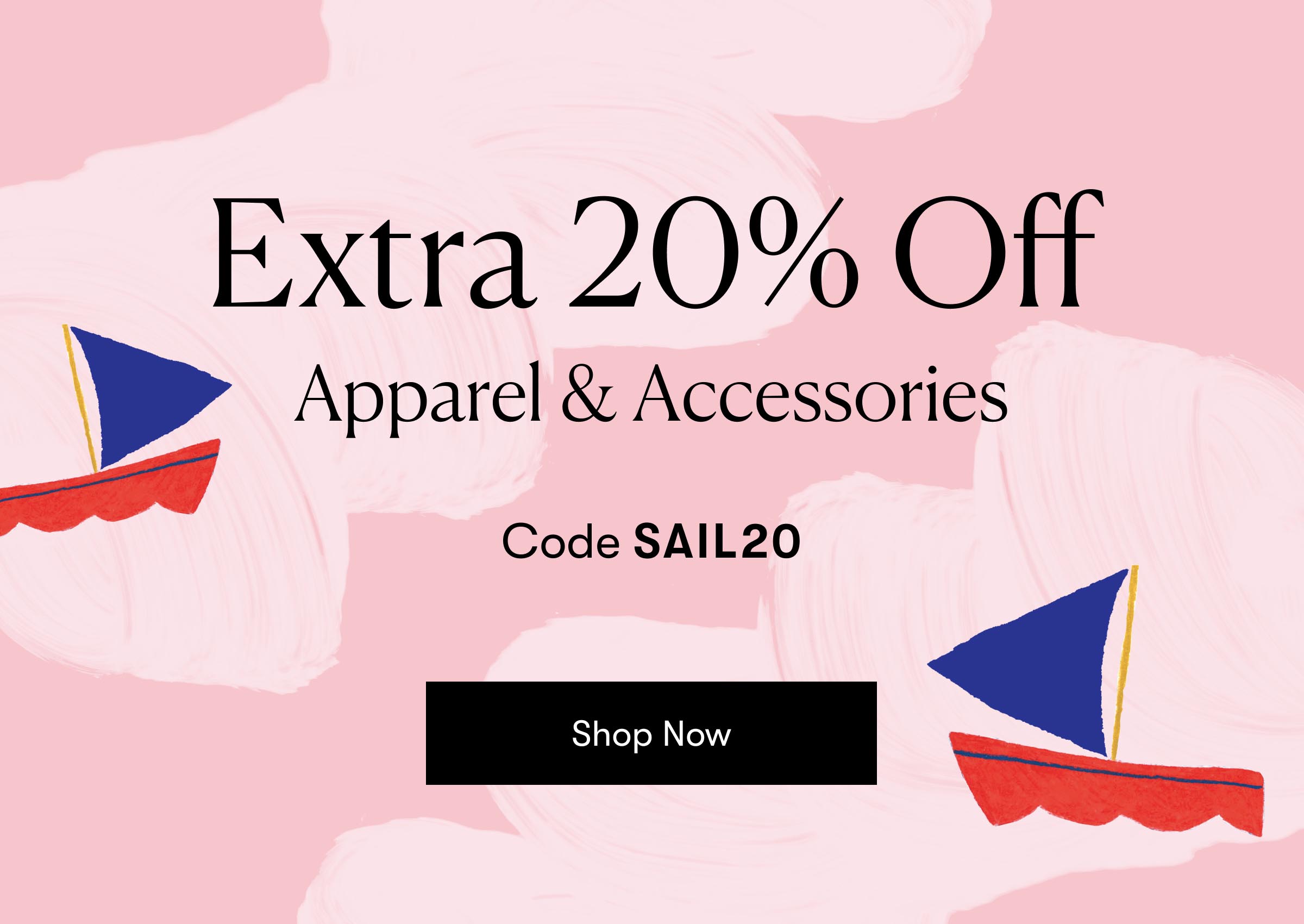 20% Off $200+ (Apparel & Accessories) Code: SAIL20