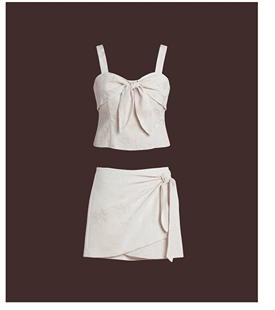 Embroidered Linen Blend Tie Front Top