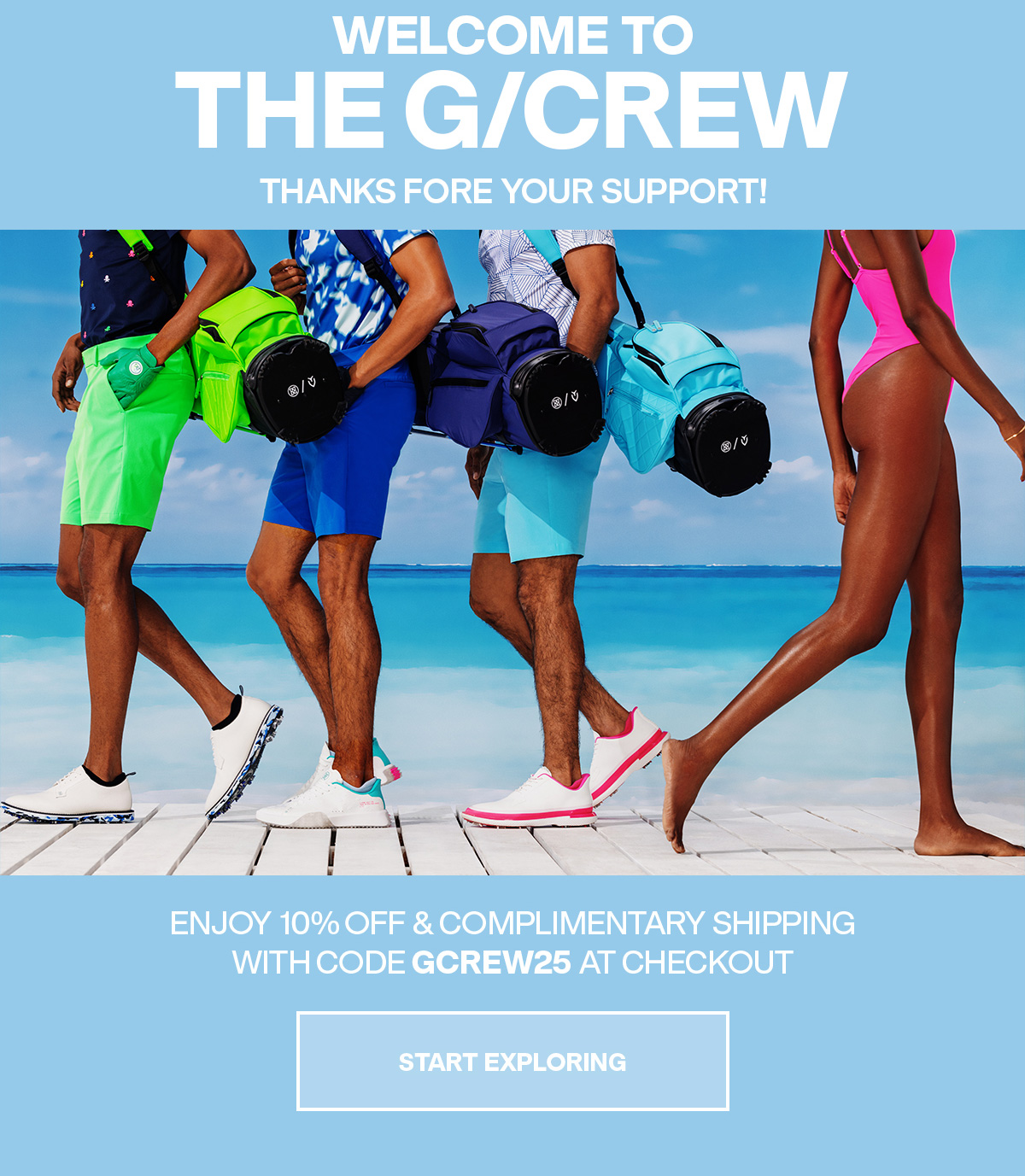 Welcome To The G/Crew - Enjoy 10% Off & Complimentary Shipping With Code GCREW25 At Checkout