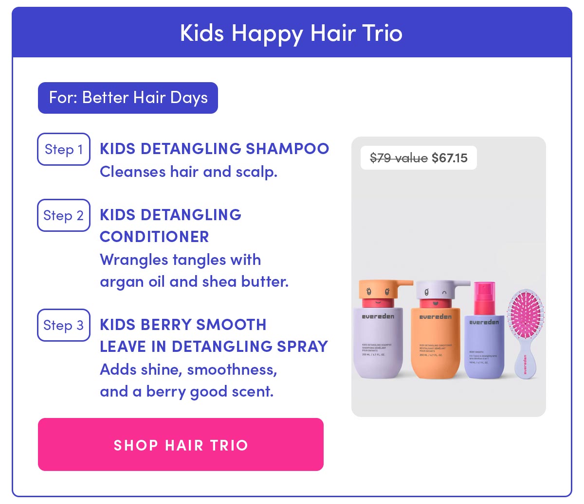 kids Happy Hair Trio 