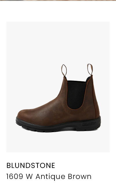 BLUNDSTONE 1609 Womens Antique Brown Leather Chelsea Boots