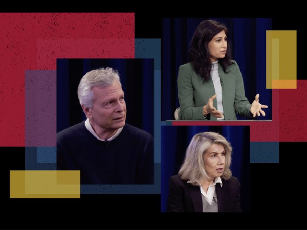 Dani Rodrik (left), Gita Gopinath, and Carmen Reinhart.