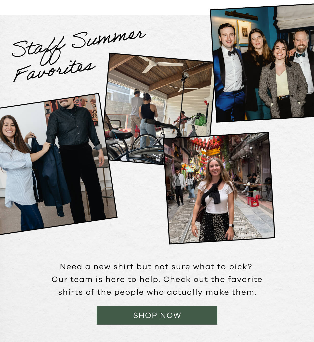 Staff Summer Favorites | Need A New Shirt But Not Sure What To Pick? Our Team Is Here To Help. Check Out The Favorite Shirts Of The People Who Actually Make Them. SHOP NOW!