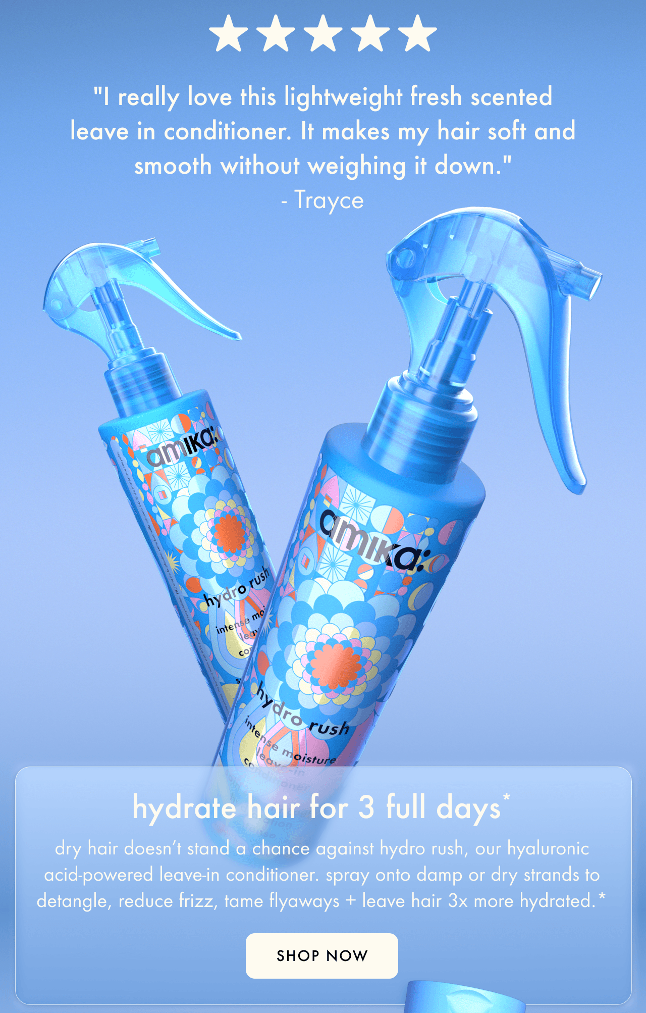 shop five star hydro rush intense moisture leave-in conditioner