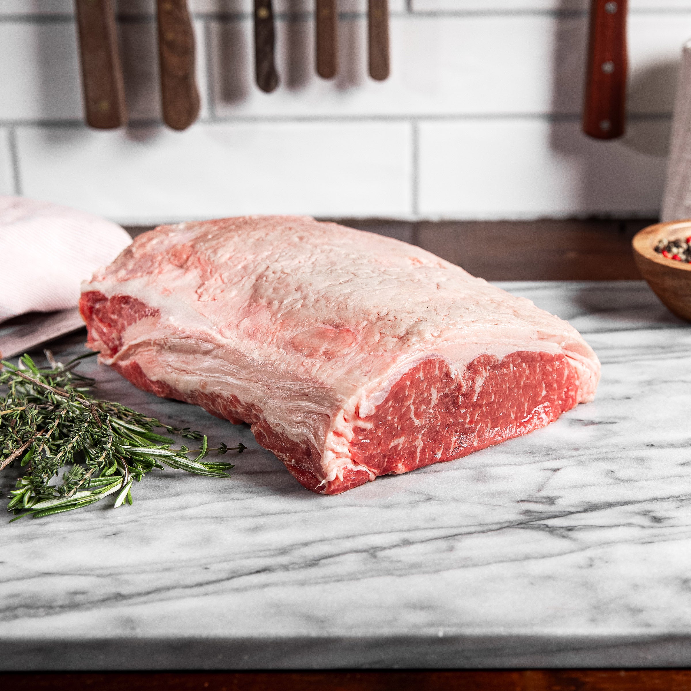 Portoro Australian Primal ABF Beef Striploin (MB4+) - 1 Total Pack, Min Weight 6 lbs