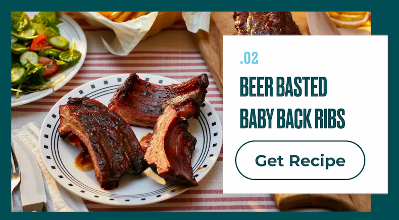 2. Beer Basted Baby Back Ribs