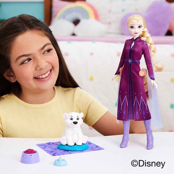 Disney Frozen Elsa Doll & Bear Cub 