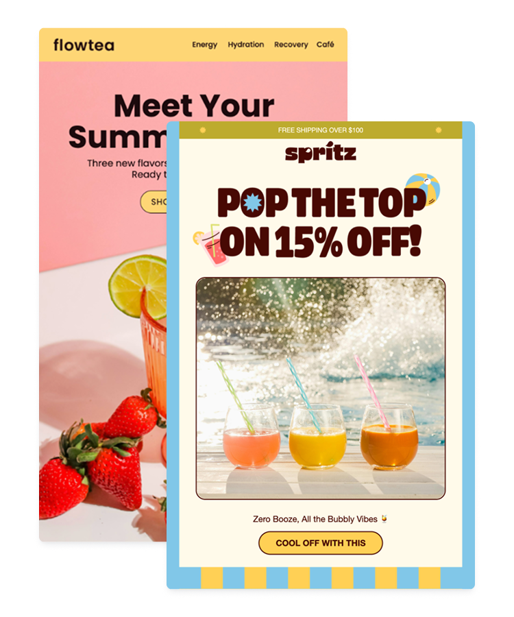 Beefree Email templates for Food and Beverage