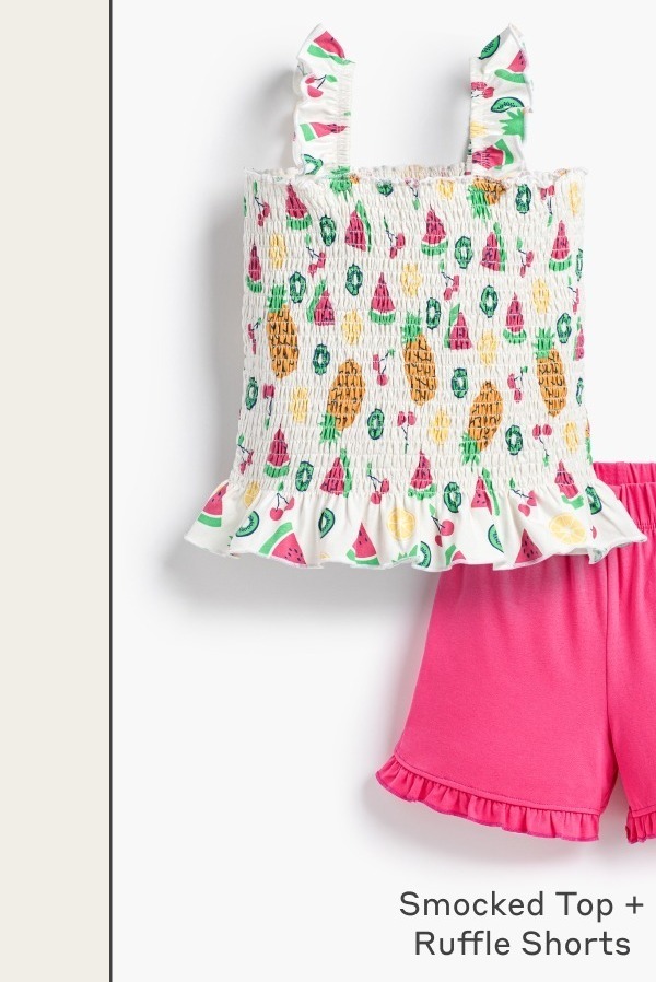 Smocked Top + Ruffle Short