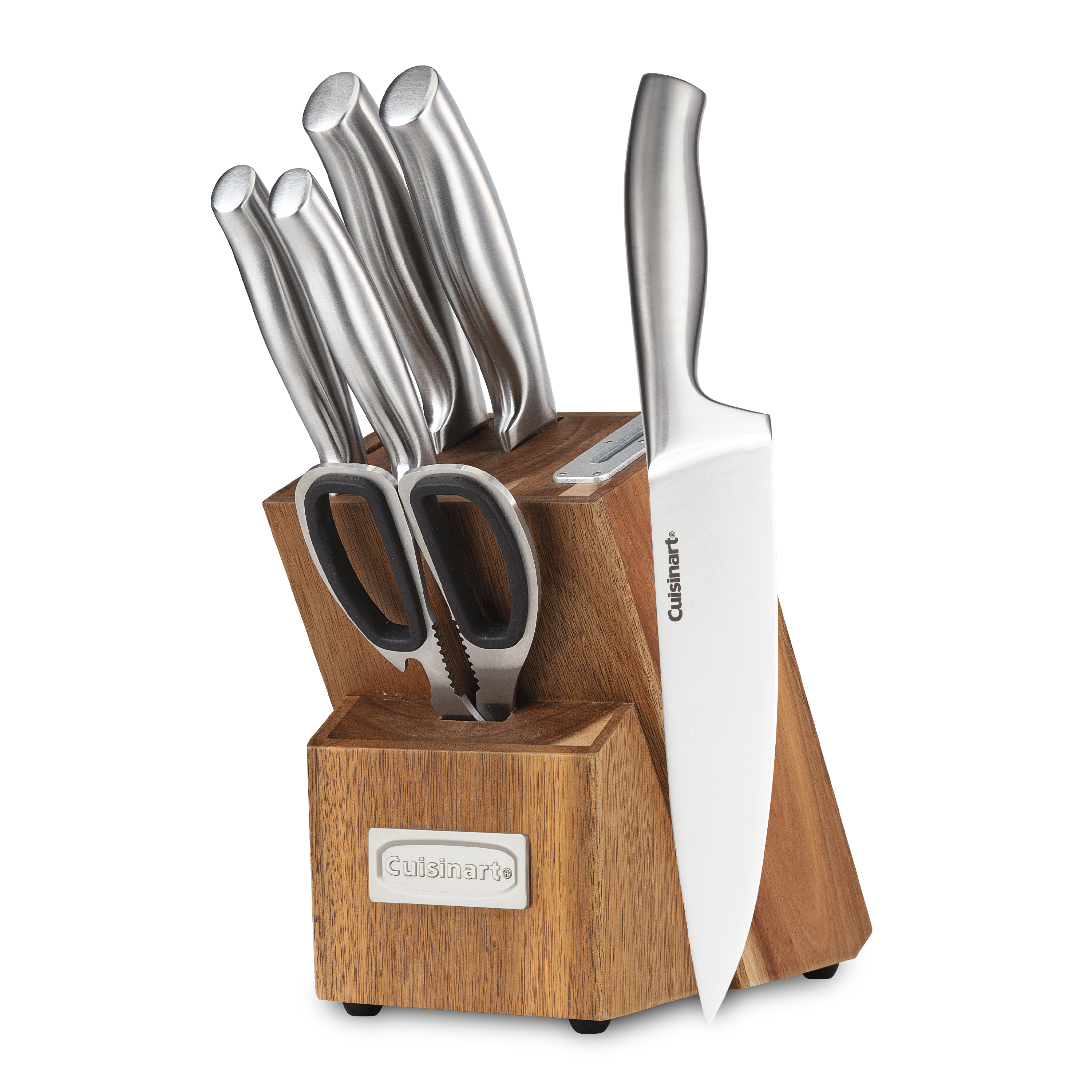 Image of 7pc Stainless Steel Essentials Block Set with Built in Sharpener