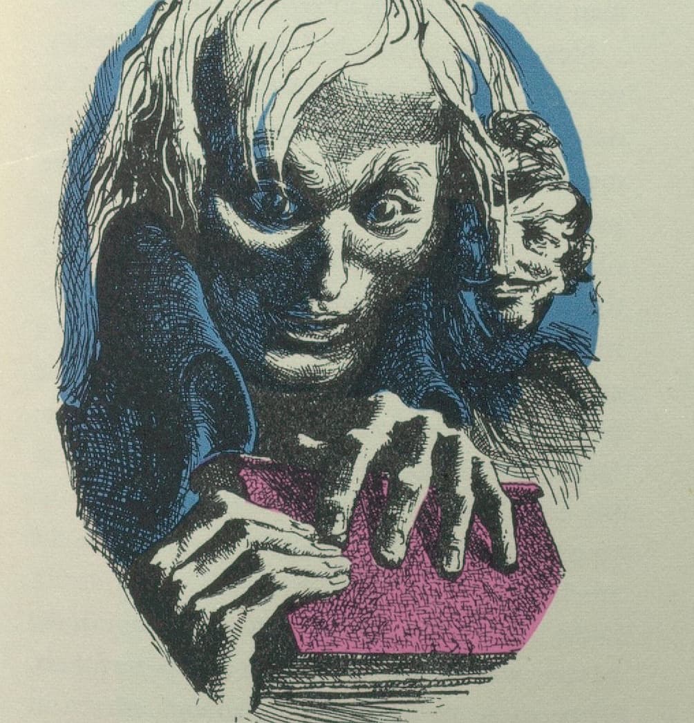 An illustration from Gustave Flaubert’s Bibliomanie