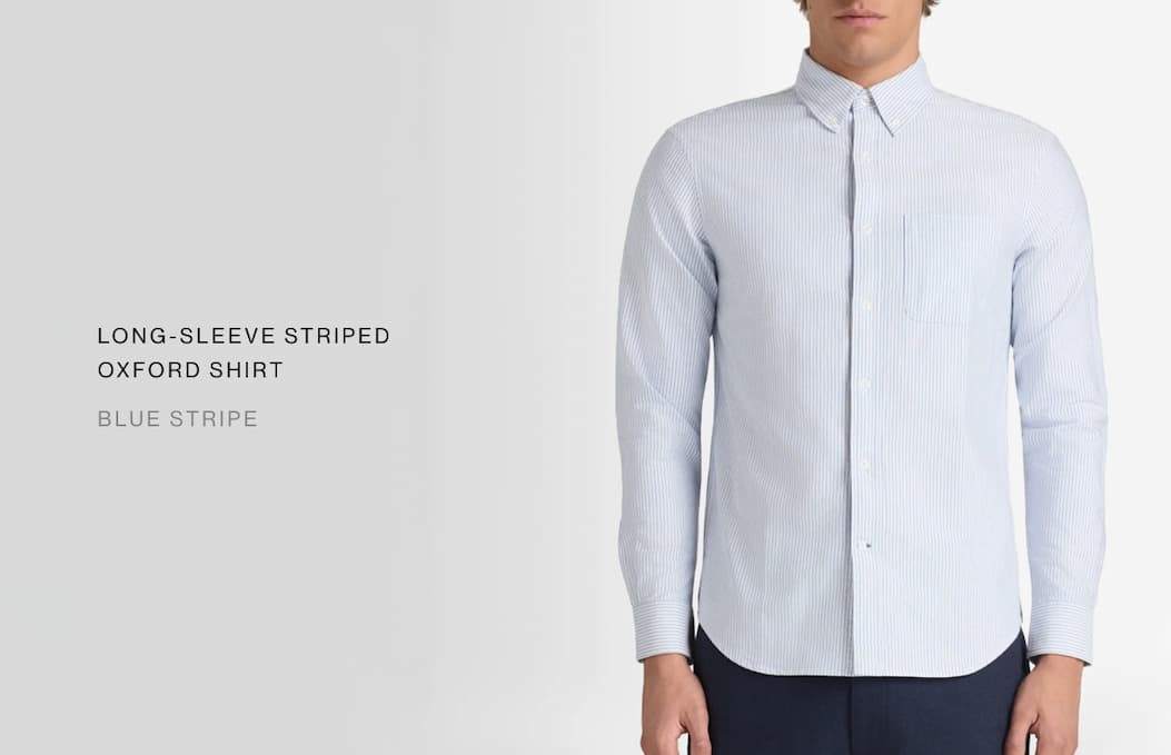 Long-Sleeve Striped Oxford Shirt