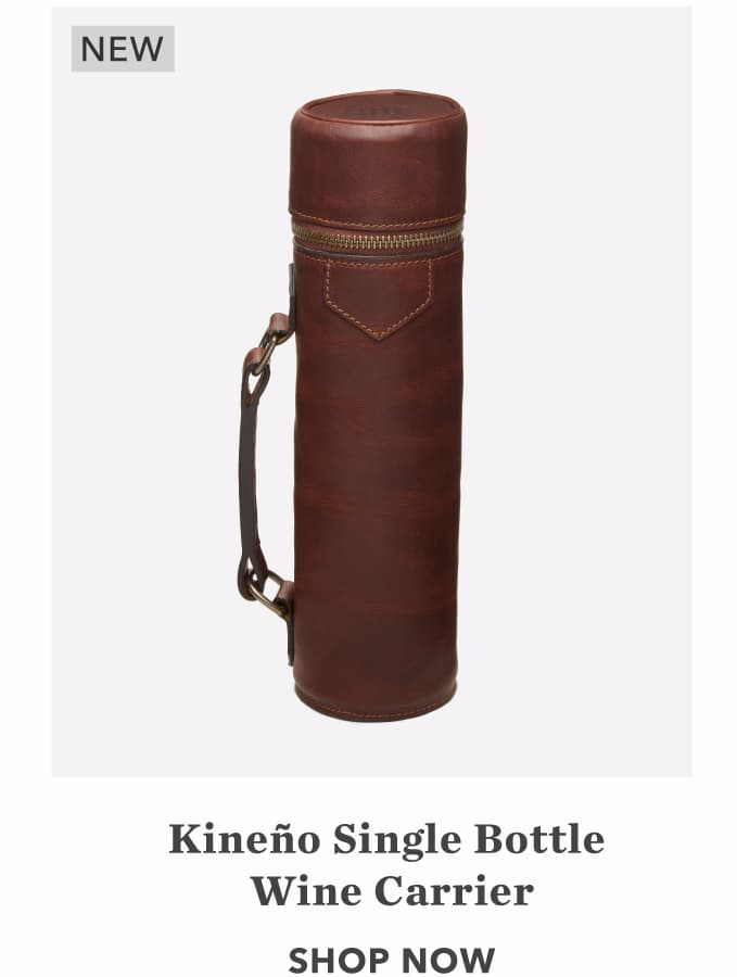 Kineño Leather Single Bottle Wine Carrier