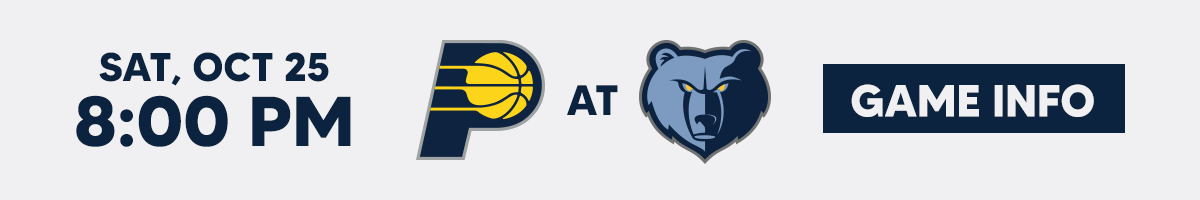 Pacers at Grizzlies Game Info