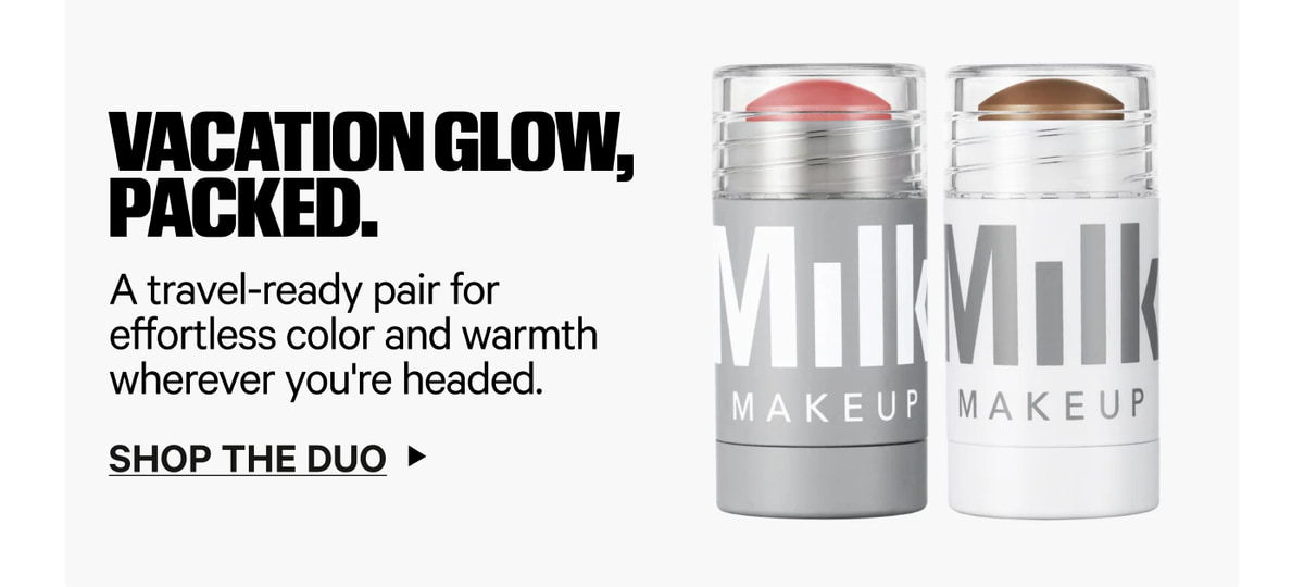 Vacation Glow, Packed. A travel-ready pair for effortless color and warmth wherever you're headed. Shop The Duo
