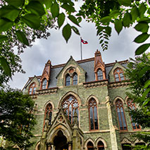The exterior of College Hall.