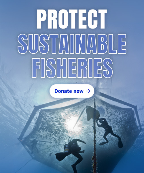 Blue Ocean mariculture fishing with text 