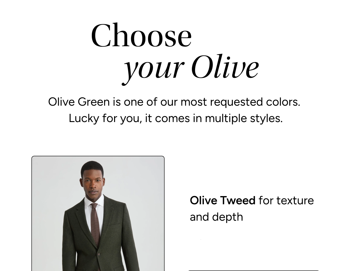 Olive Green Tweed, $399
