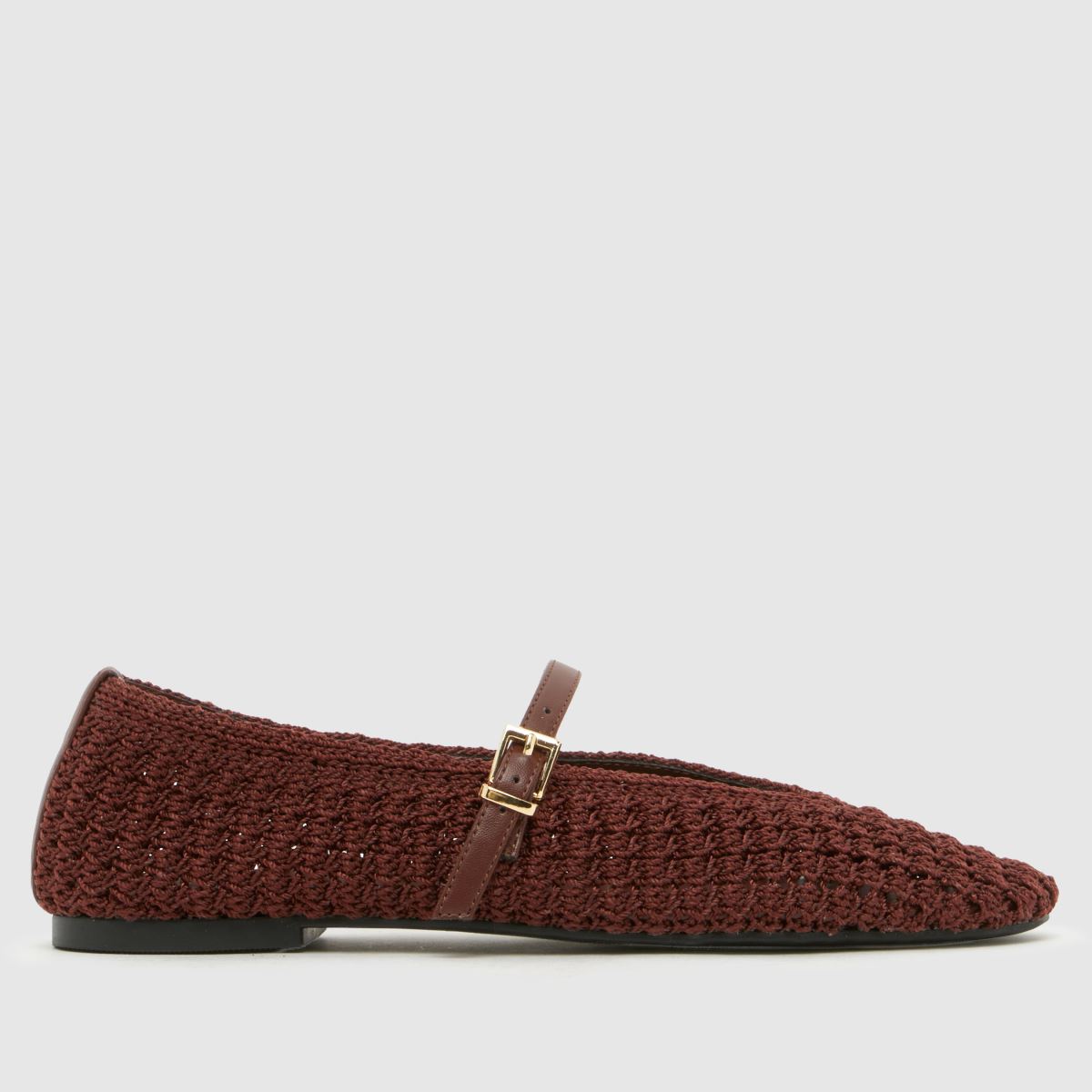 a schuh Lisbeth Crochet Ballerina in Brown