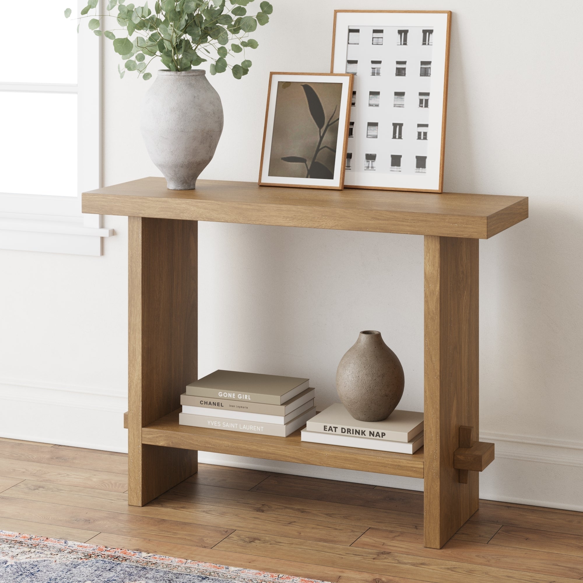 Image of Wood Console Table Light Brown