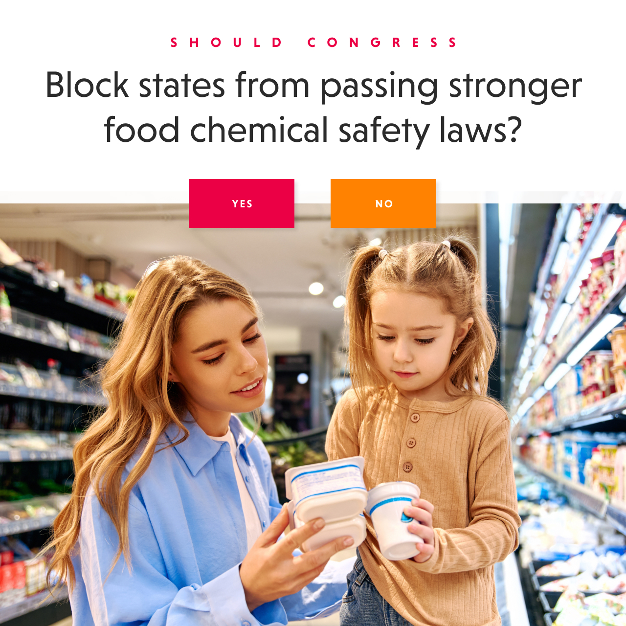 Block states from passing food safety laws? - YES / NO