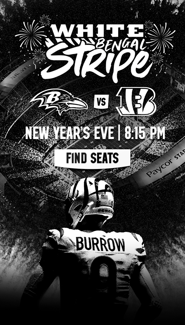 White Bengal Stripe NYE vs. Ravens