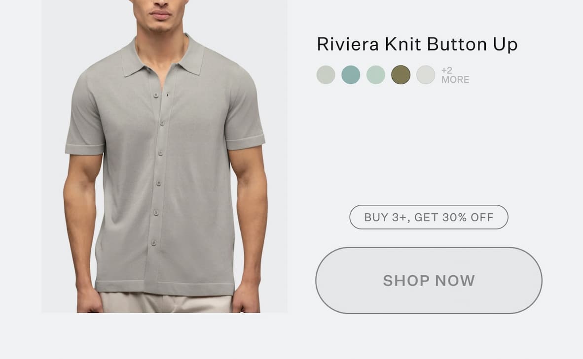 Riviera Knit Button Up
