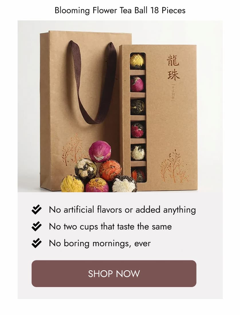 Blooming   Flower   Tea   Balls   18   Pieces   |   Pu-erh   Dragon   Ball   Tea