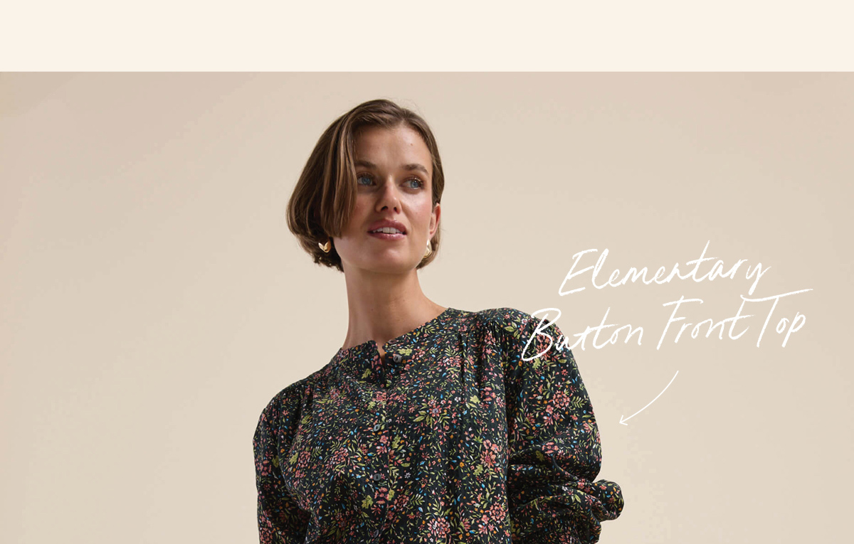 Elementary Button Front Top
