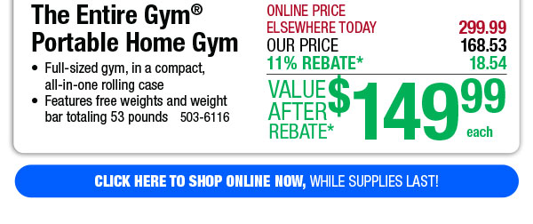 The Entire Gym® Portable Home Gym - Free Shipping To Store!
