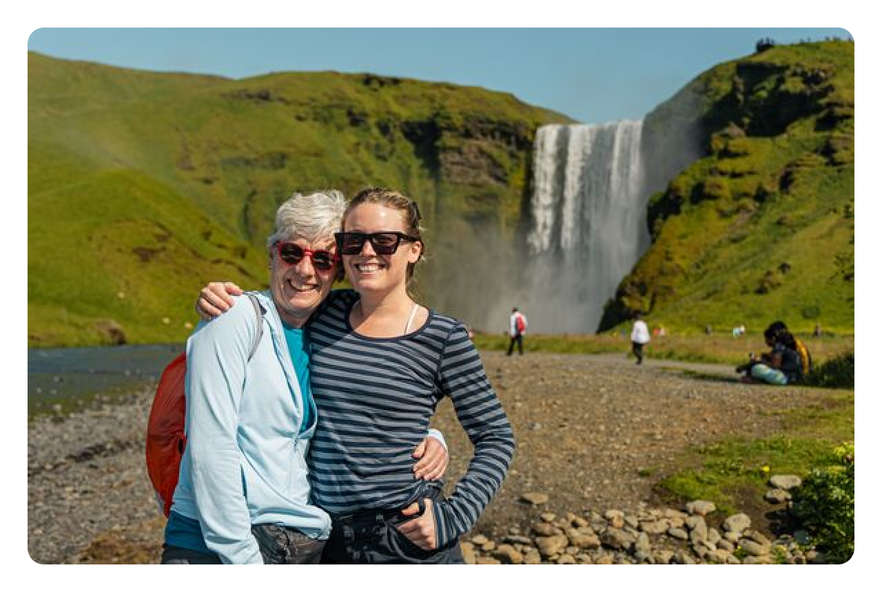 Visit waterfalls in Iceland