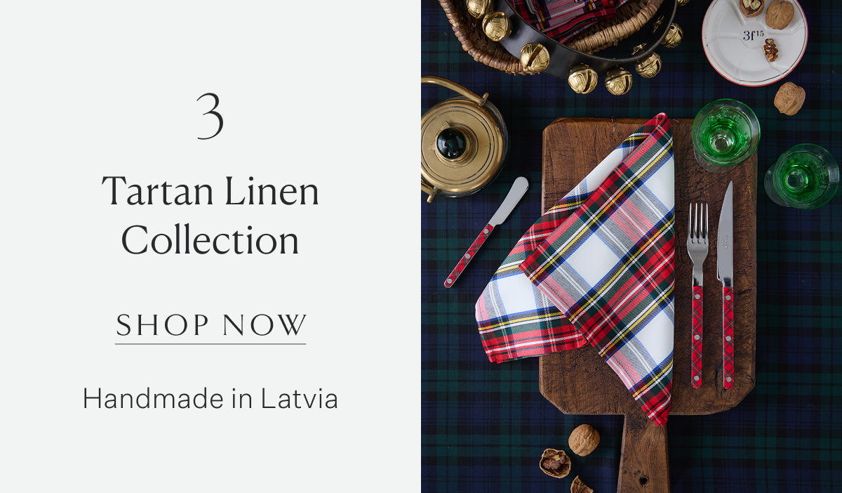 Tartan Linen Collection. Shop Now. Handmade in Latvia