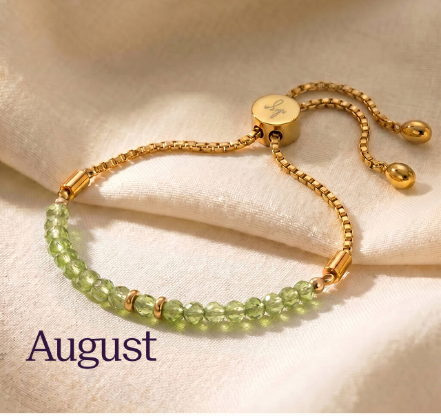 August birthstone jewellery