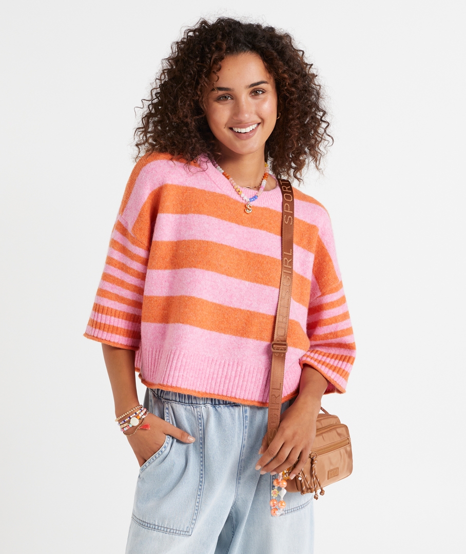 RUE STRIPE KNIT TOP