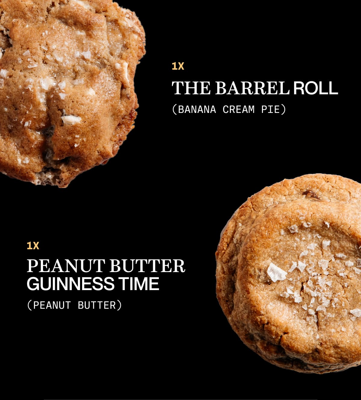 1x The Barrel Roll (Banana Cream Pie) | 1x Peanut Butter Guinness Time (Peanut Butter)