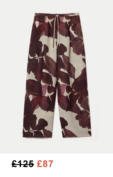 Iris Leaf Linen Trouser