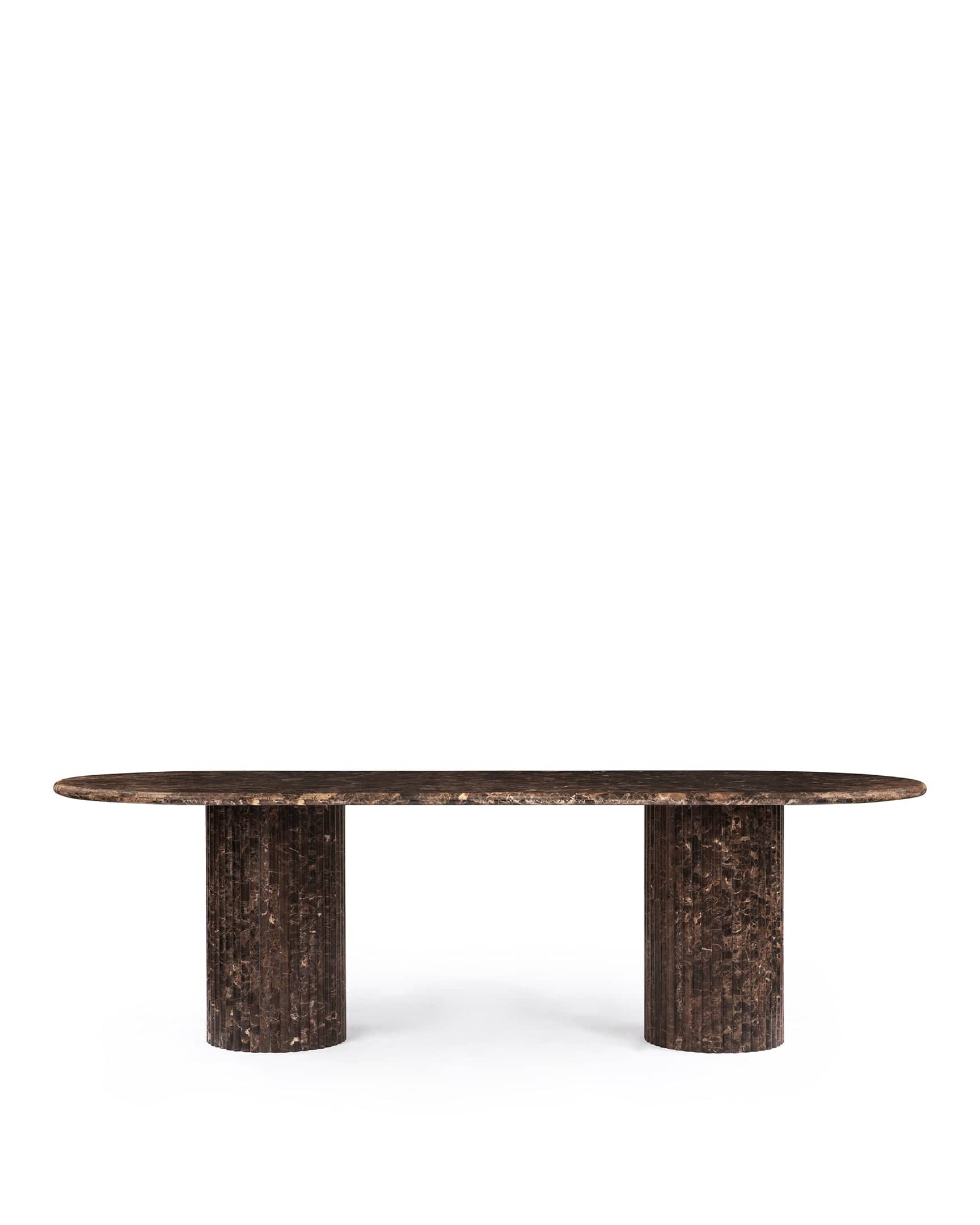 Image of Saturn Oval Dining Table, 98in